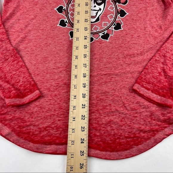 Batman Tshirt Womens Juniors 11/13 Red Harley Quinn - Picture 5 of 8